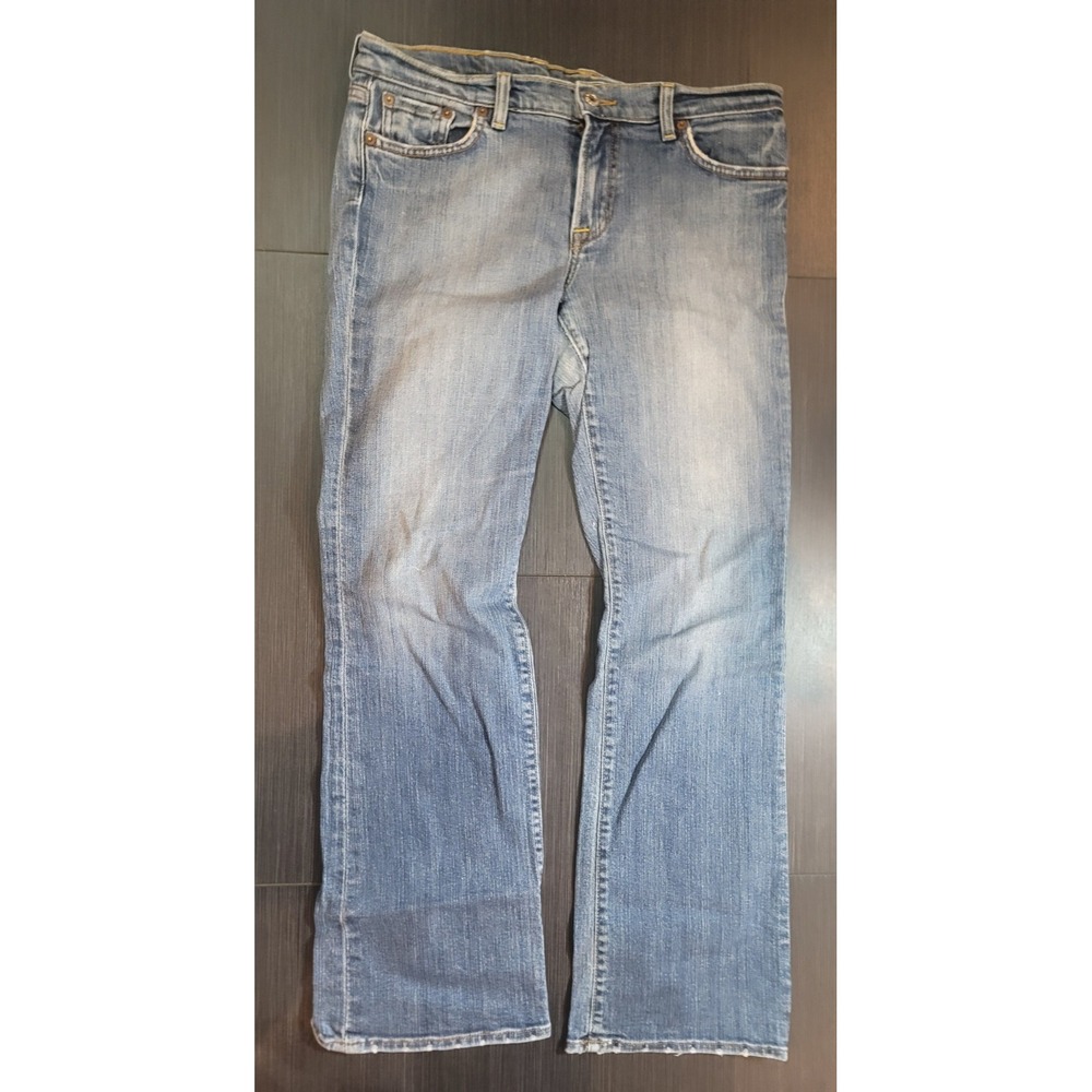 VTG Lucky Brand Jeans Womens 10/30 Blue Low Rise Flare 86 Dungarees USA